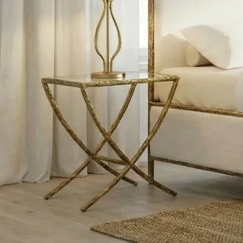Gold Metal Side Table