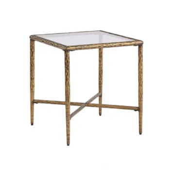 Gold Glass Side Table