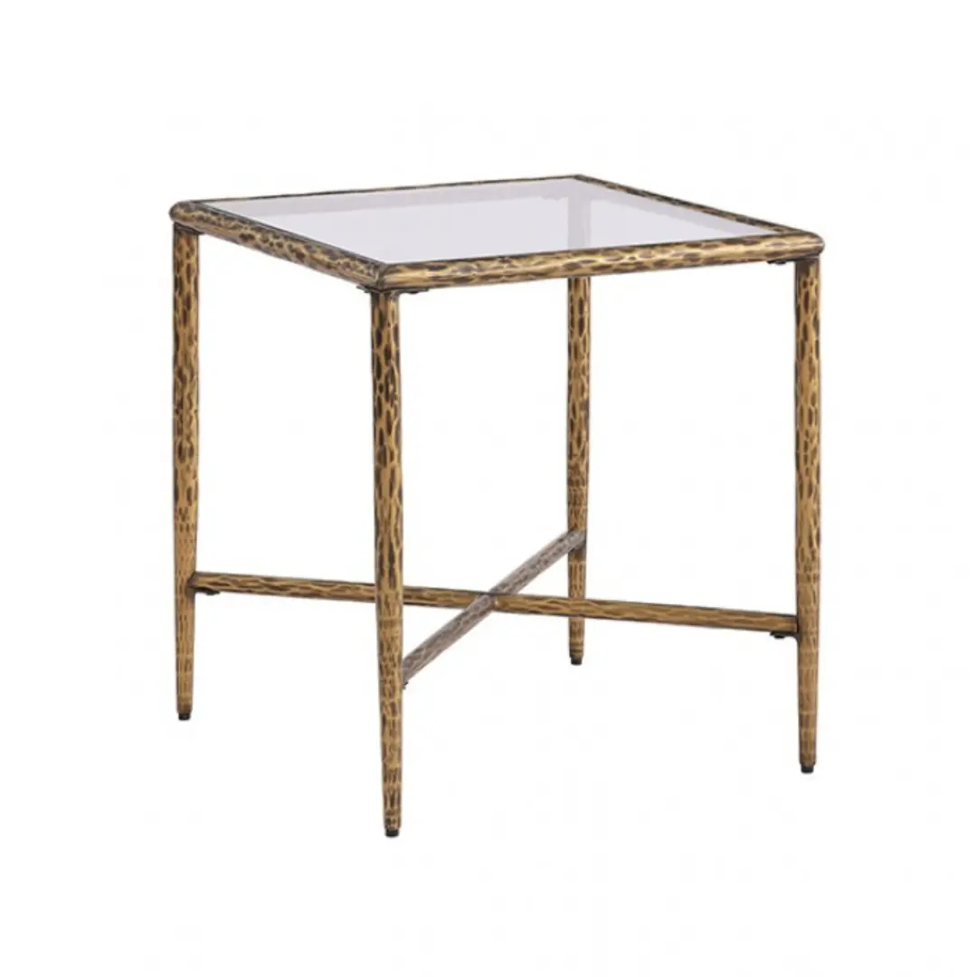 Selva Glass Side Table By Furniture Of America | Mobilia Cleopatra 3 Gold Glass Side Table