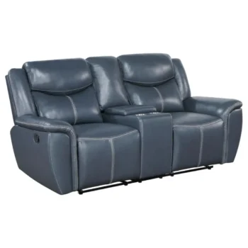 Blue Reclining Loveseat