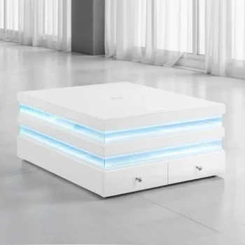 White Small Rectangular Coffee Table