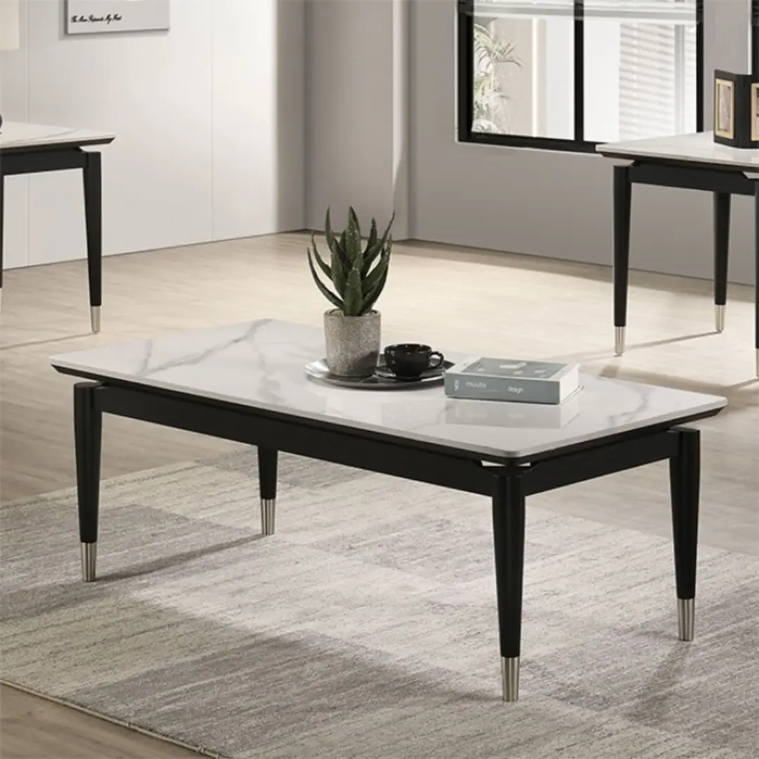 Maidstone Stone Top Coffee Table By Furniture Of America | Mobilia Cleopatra 3 Stone Top Coffee Table