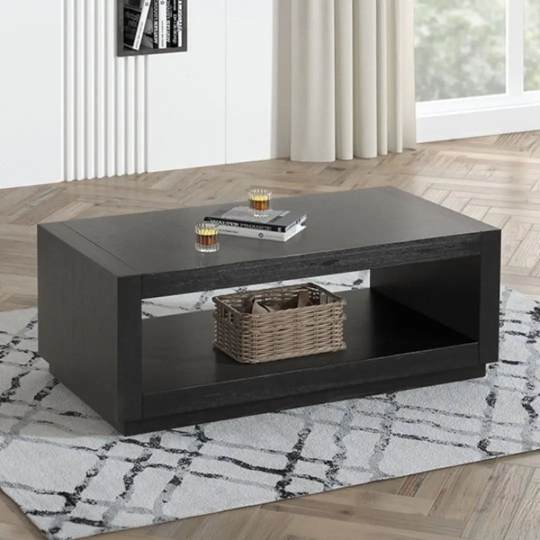 Dothan Wooden Coffee Table By Furniture Of America | Mobilia Cleopatra 3 Black Wooden Coffee Table