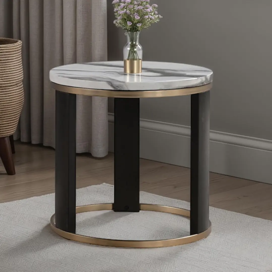 Bogor Round Black End Table By Furniture Of America | Mobilia Cleopatra 3 Round Black End Table
