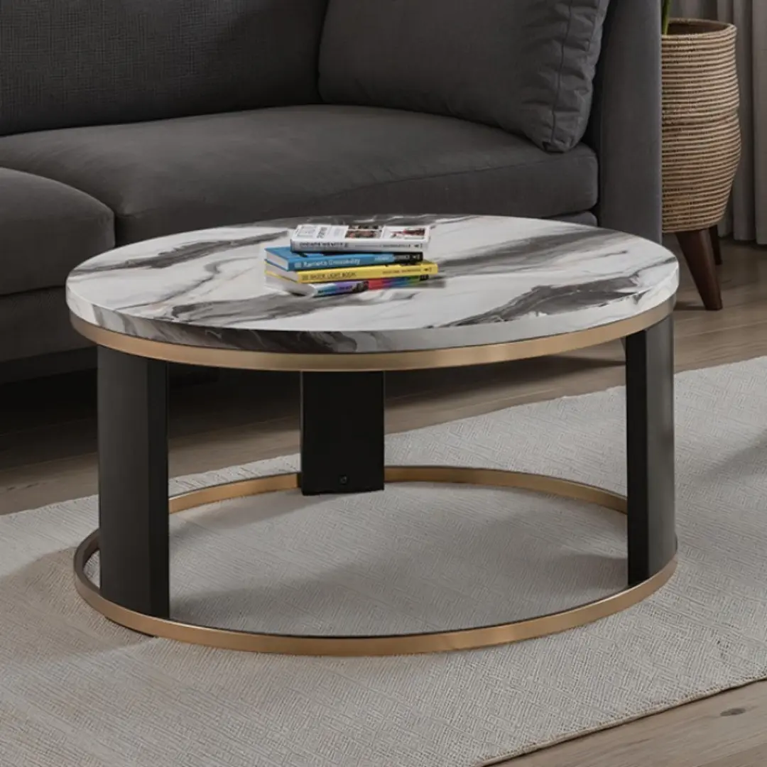 Bogor Round Black Coffee Table By Furniture Of America | Mobilia Cleopatra 3 Round Black Coffee Table