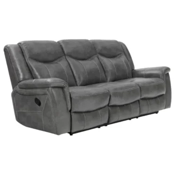 Conrad Upholstered Gray Reclining Sofa Set