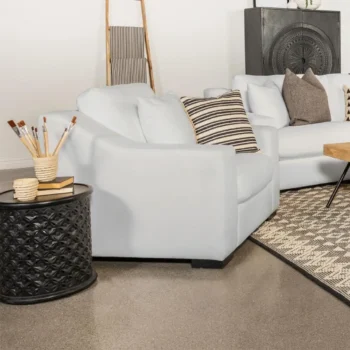 Sloped Arms Chair White