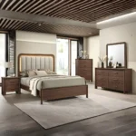 walnut wood bed