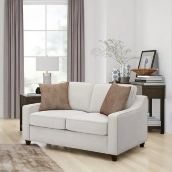 Cushion Back Loveseat Beige