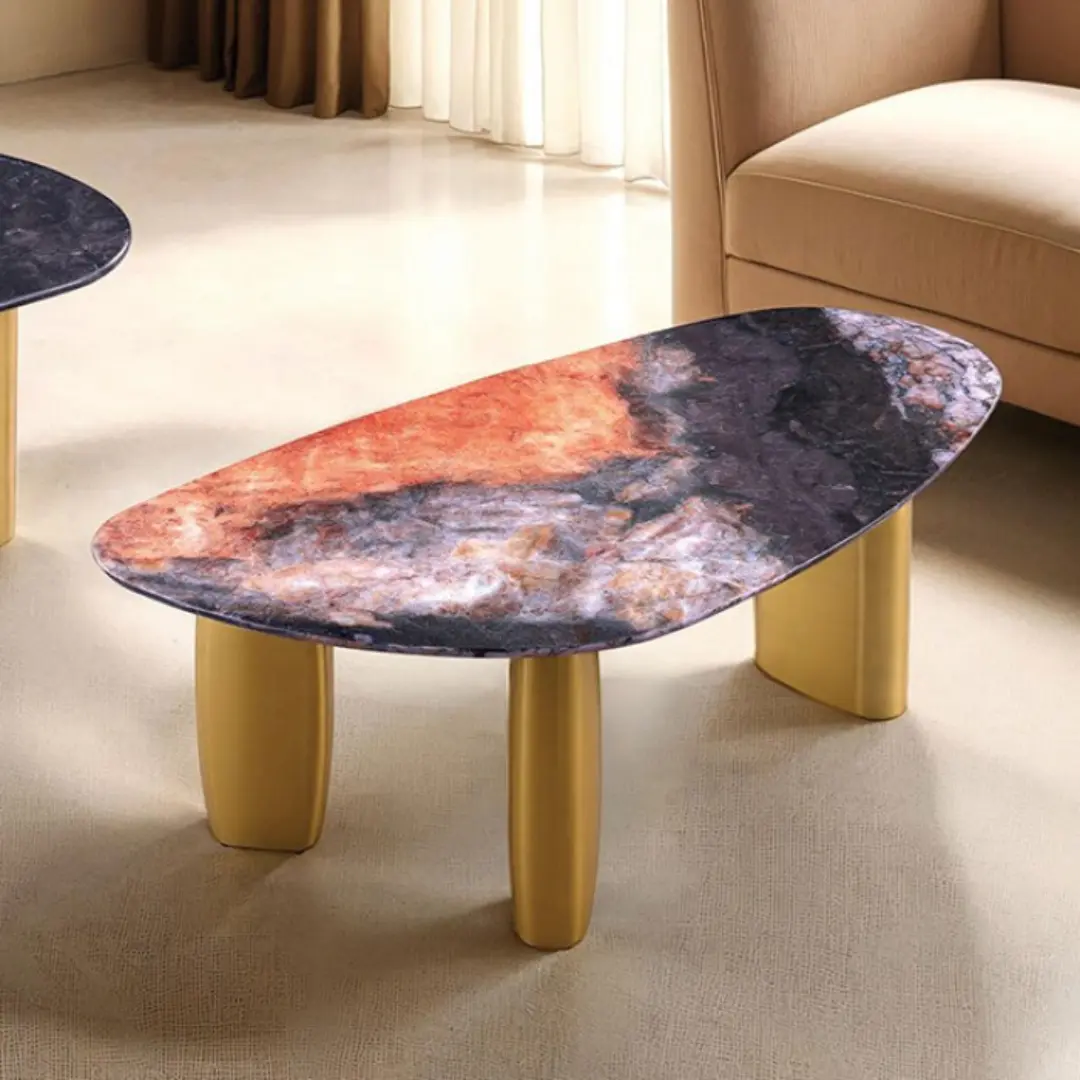 Northwich Stone Coffee Table By Furniture Of America | Mobilia Cleopatra 3 Stone Coffee Table