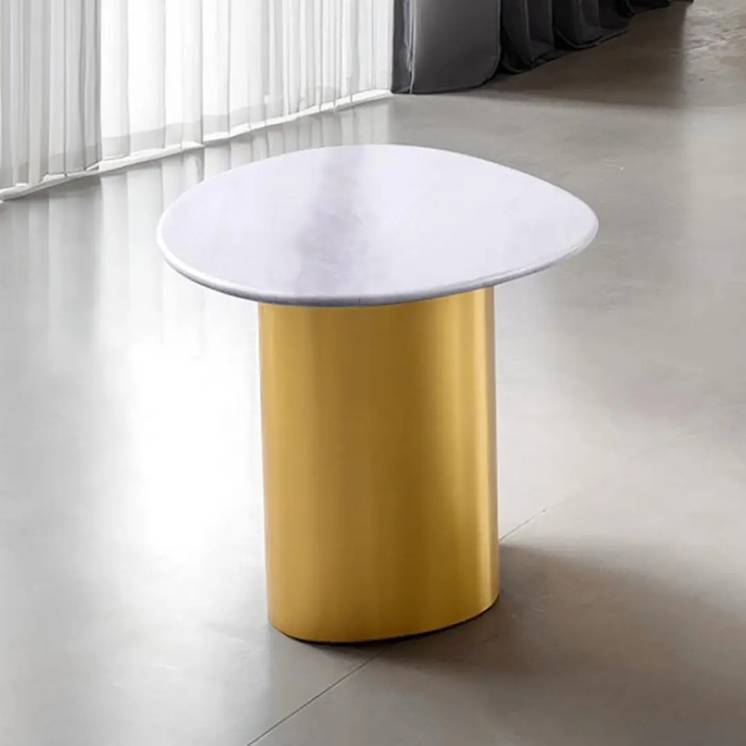 Northwich White Stone Side Table By Furniture Of America | Mobilia Cleopatra 3 White Stone Side Table