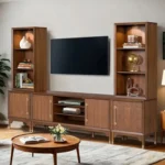 Walnut TV Entertainment Console
