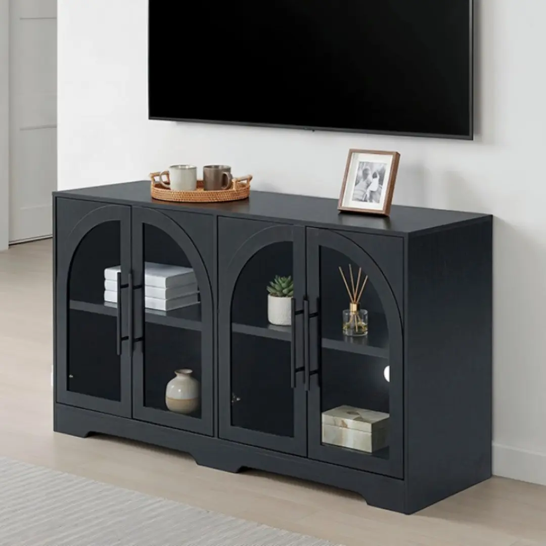 Halstead Rustic Sideboard Storage Cabinet By Furniture Of America | Mobilia Cleopatra 3 Black Rustic Sideboard Storage Cabinet