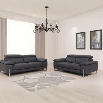 Leather Sofa and Loveseat Set