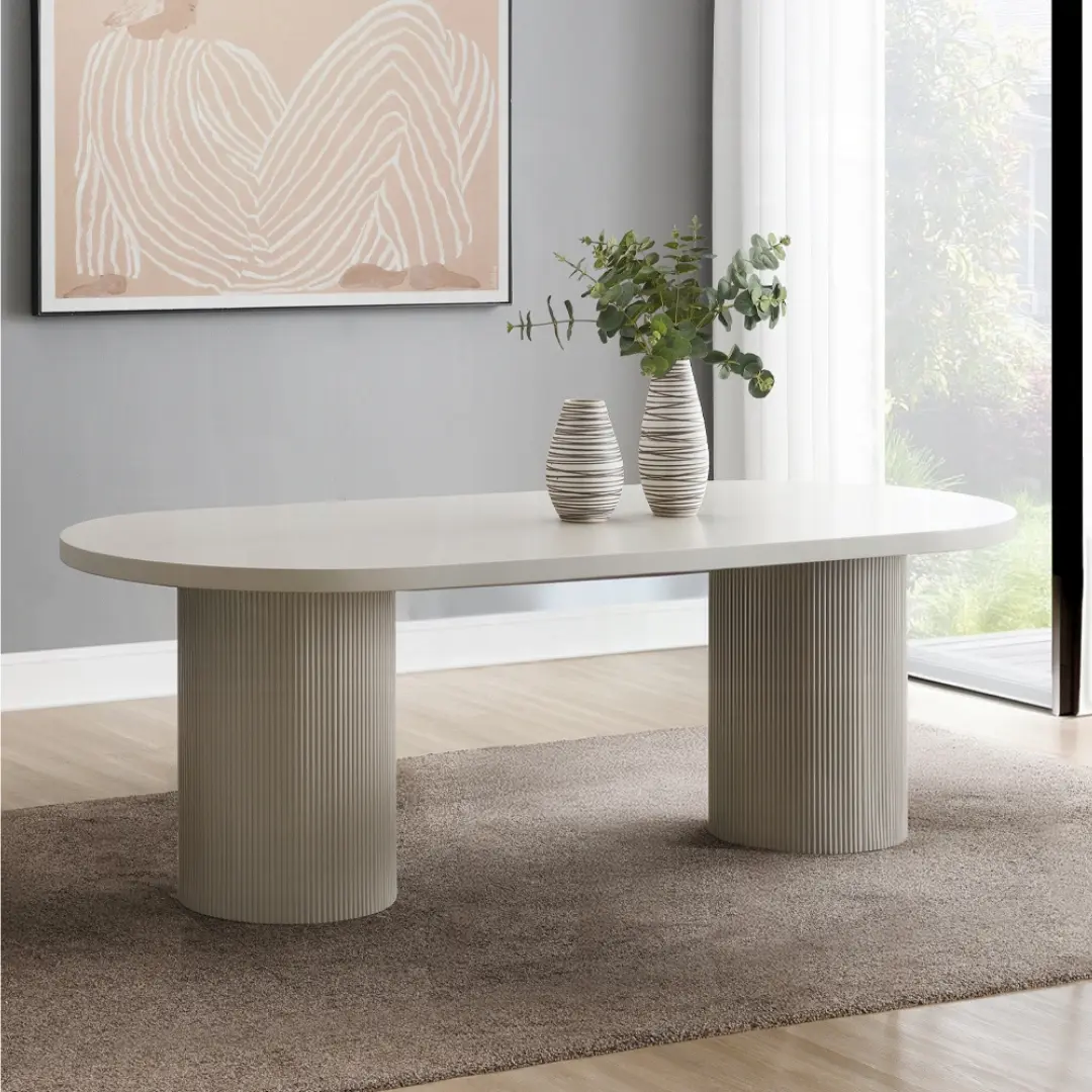 Laela Oval Wood Dining Table By Acme | Mobilia Cleopatra 3 Oval Wood Dining Table