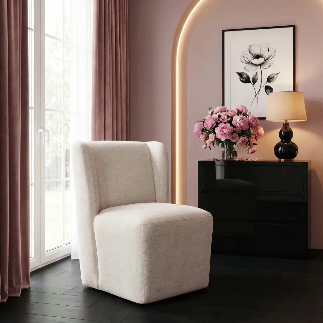 Beige Fabric Dining Room Chair Upholstery By Homelegance | Mobilia Cleopatra 3 Dining Room Chair Upholstery
