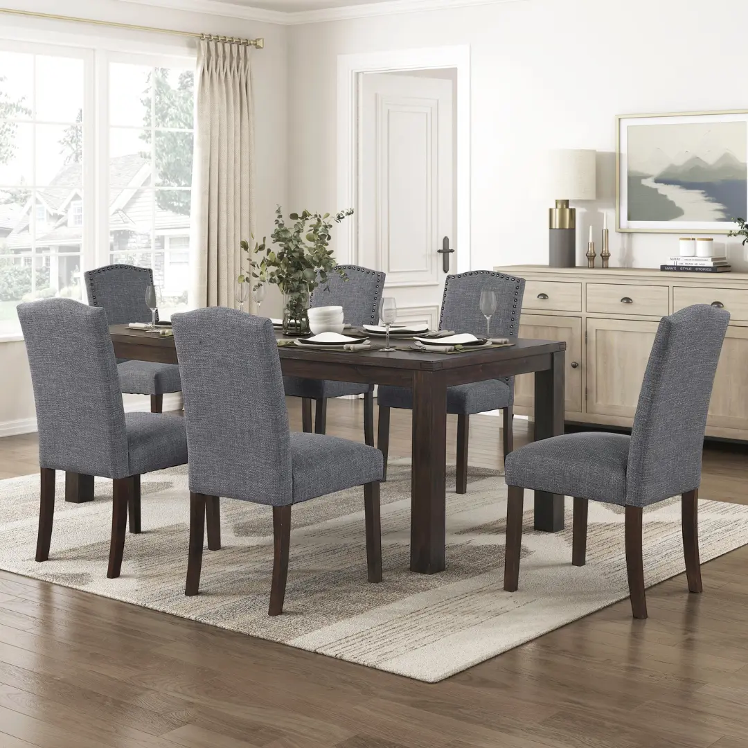 Paulson 7 Piece Modern Dining Table Set By Homelegance | Mobilia Cleopatra 3 modern dining table set