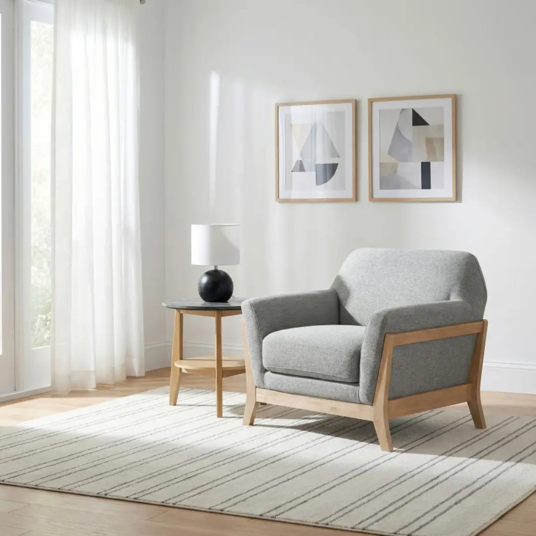 Vaughn Upholstered Wood Armchair By Coaster Furniture | Mobilia Cleopatra 3 Wood Armchair