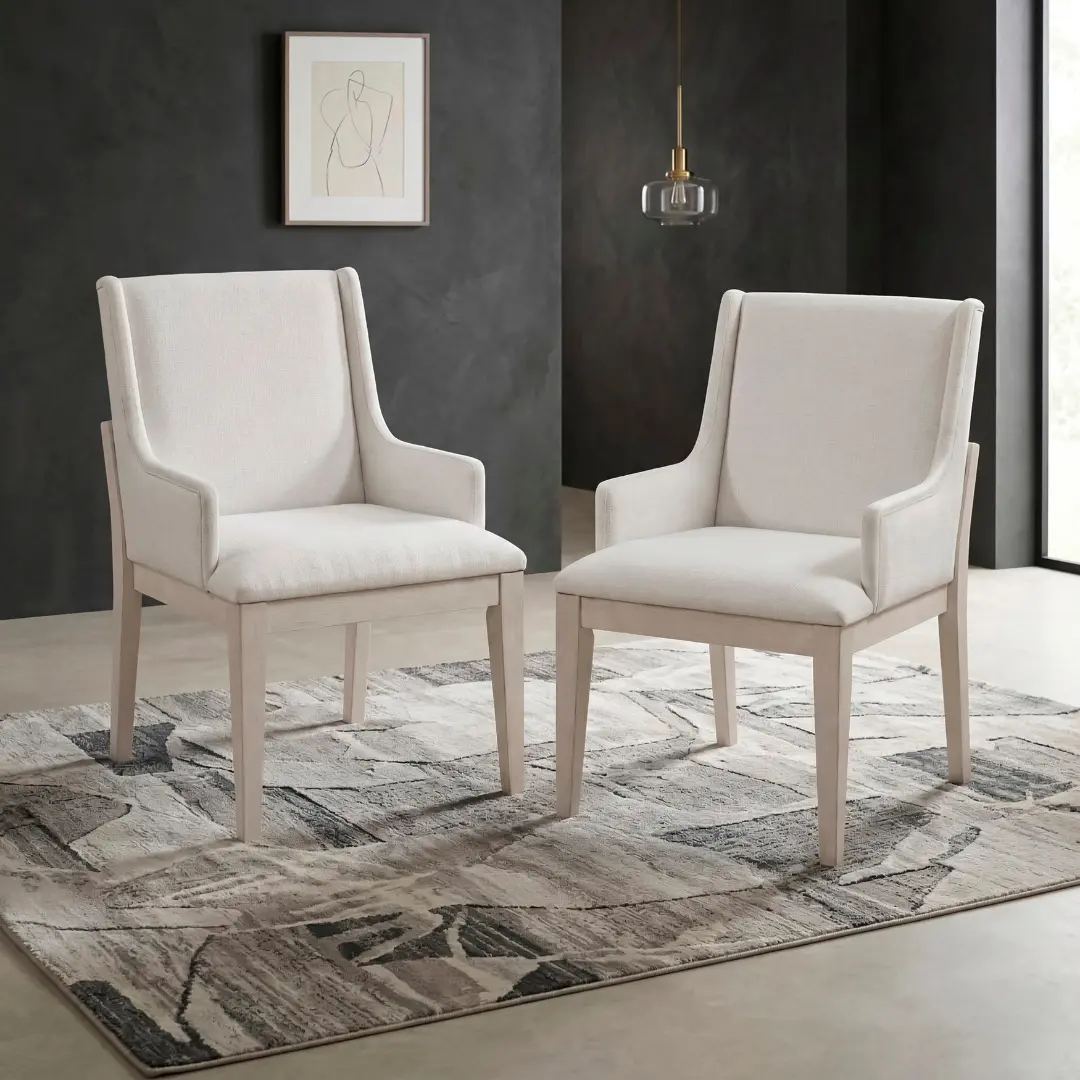 Tundra Upholstered Dining Arm Chair Set Of 2 By Homelegance | Mobilia Cleopatra 3 upholstered dining arm chair