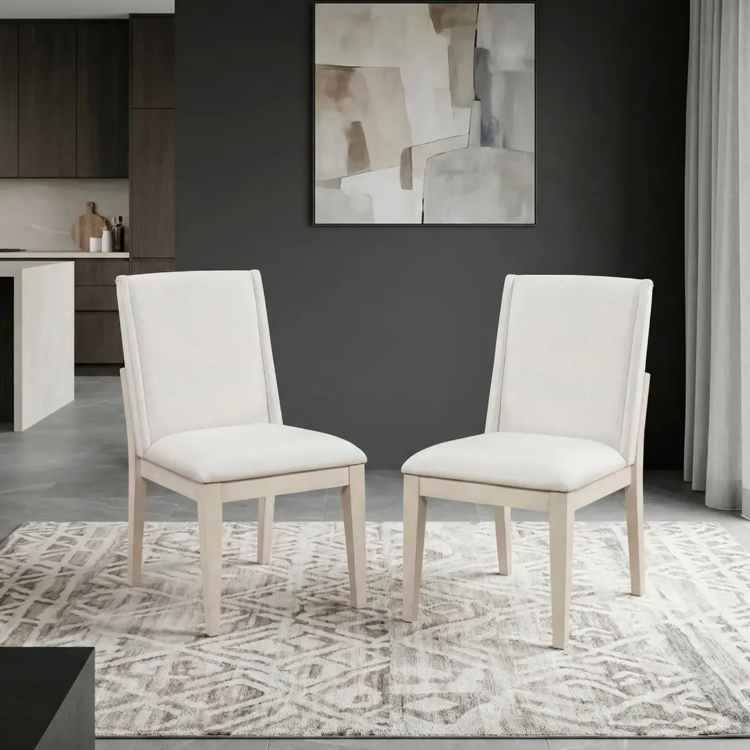 Tundra White Oak Dining Chair Set Of 2 By Homelegance | Mobilia Cleopatra 3 White Oak Dining Chair