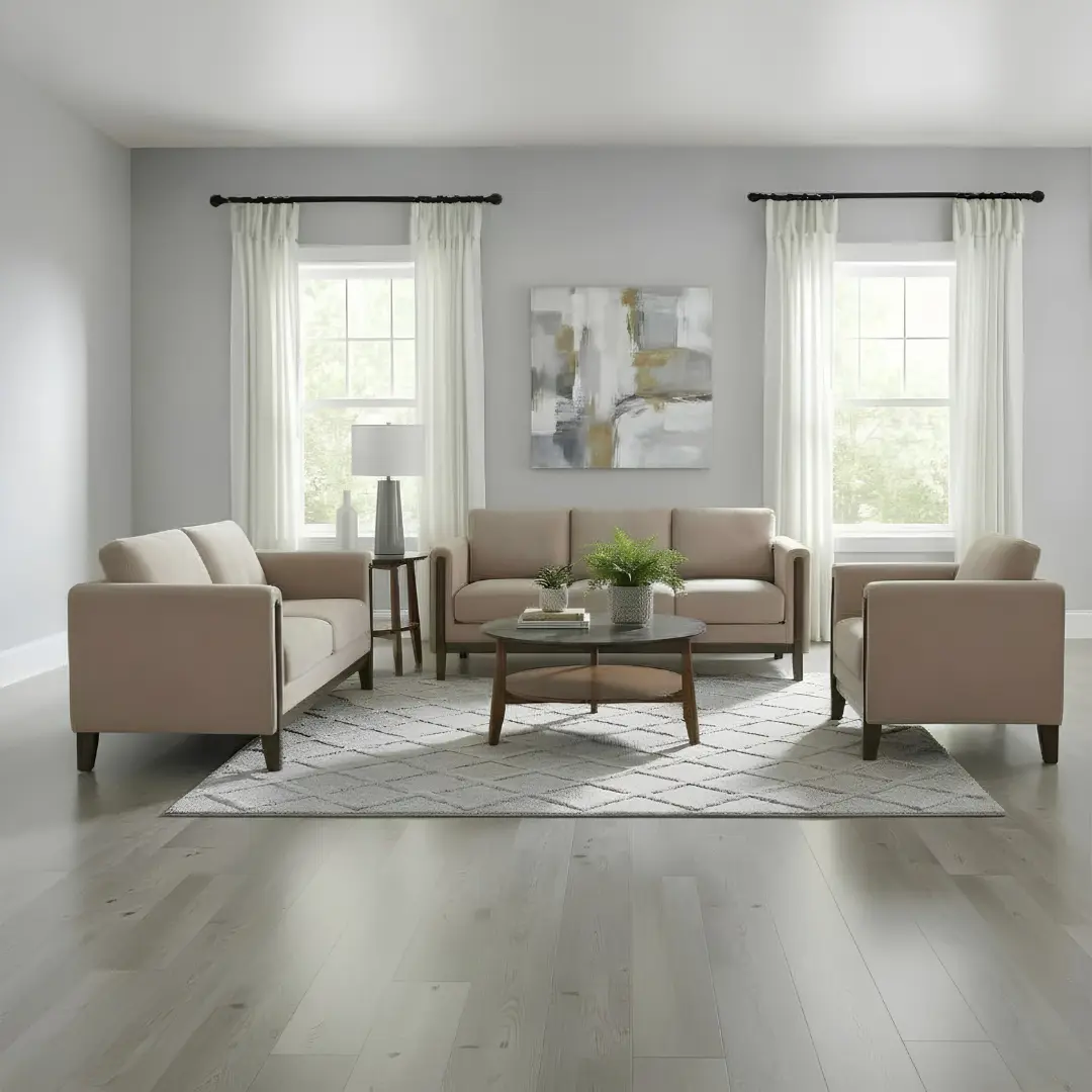 Islington 3-Piece Transitional Sofa Set By Coaster Furniture | Mobilia Cleopatra 3 Transitional Sofa Set