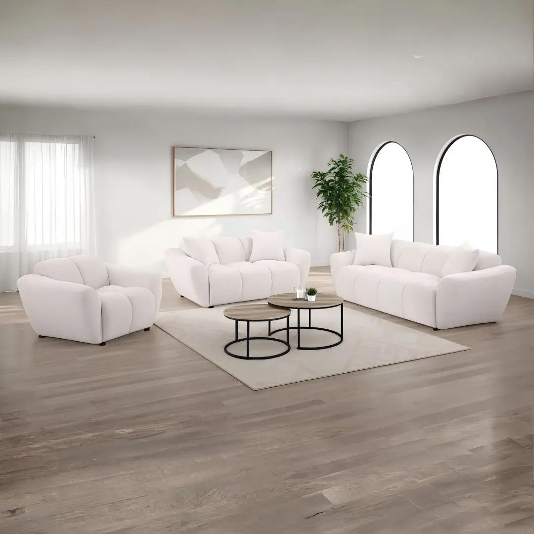 Destino Modern Contemporary Sofa Set By Coaster Furniture | Mobilia Cleopatra 3 Modern Contemporary Sofa Set