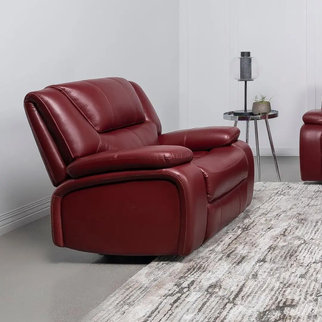 Camila Leather Glider Recliner Chair By Coaster Furniture | Mobilia Cleopatra 3 Leather Glider Recliner Chair