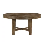 Matisse Brown Round Wood Dining Table By Homelegance - Image 6