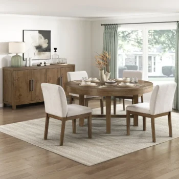 round dining room table and chairs
