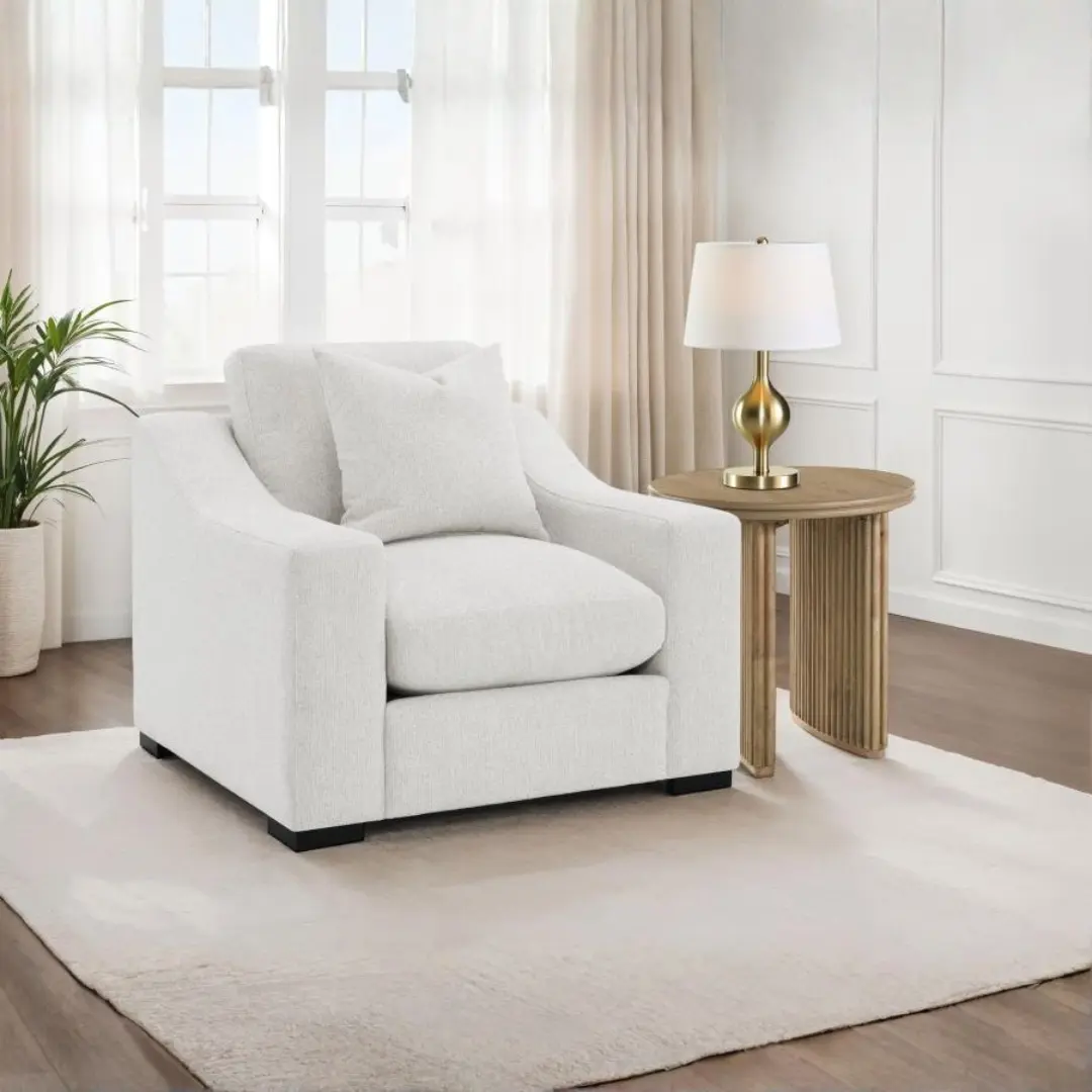 Ashlyn Fabric Upholstered Track Arm Chair Sand By Coaster Furniture | Mobilia Cleopatra 3 Fabric Upholstered Track Arm Chair