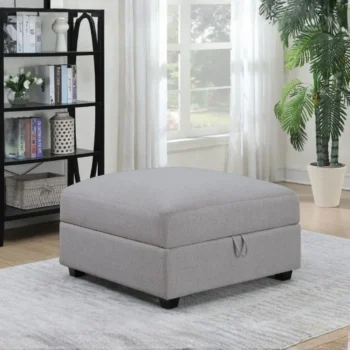 Gray Storage Ottoman
