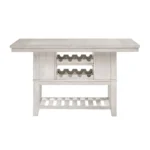 white counter height dining table