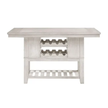 white counter height dining table