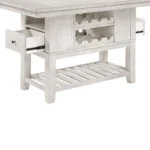 Savile White Counter Height Dining Table By Homelegance - Image 3