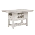 Savile White Counter Height Dining Table By Homelegance - Image 2