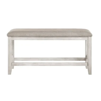 White Counter Height Bench