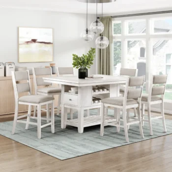 White Counter Height Table Set