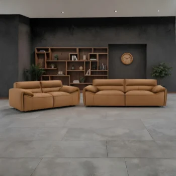 2 Piece Leather Sofa Set