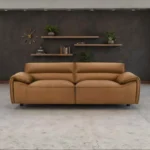 Orange Leather Sofa