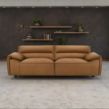 Orange Leather Sofa