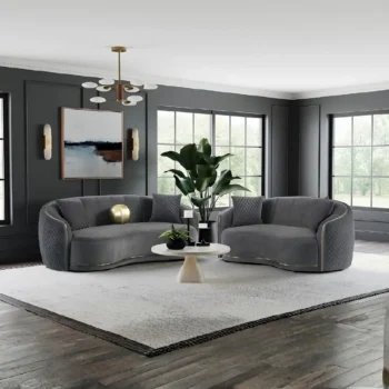 Dark Gray Sofa Set