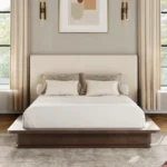 Cream Linen Bed