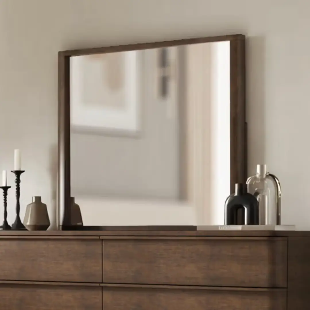 Zoey Oak Mirror By Acme | Mobilia Cleopatra 3 Oak Mirror