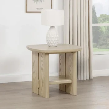 Beige Oak End Table