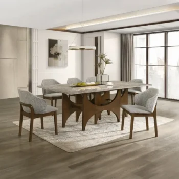 Walnut Dining Set for 6
