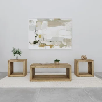 Wood Living Room Table Set