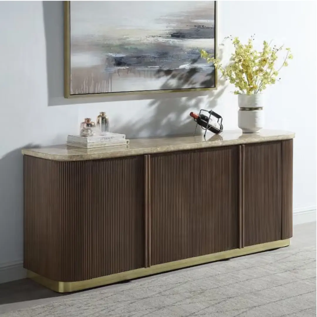 Clayton Oak Buffet Cabinet By Acme | Mobilia Cleopatra 3 Oak Buffet Cabinet