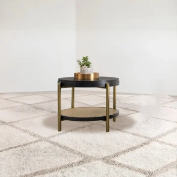 Round End Table with Storage