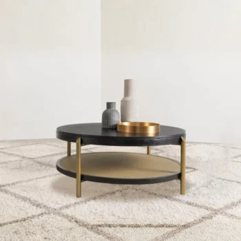 Round Coffee Table with Storage