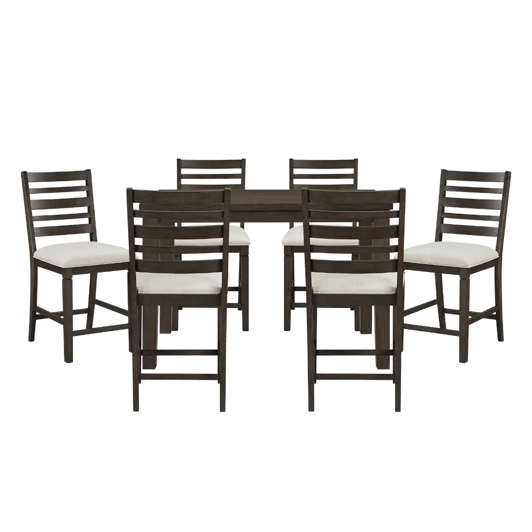 Victoria Espresso Counter Height Set For 6 By Homelegance | Mobilia Cleopatra 3 Espresso Counter Height Set